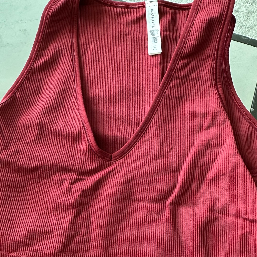 Athleta Aurora Seamless Crop Rib Tank